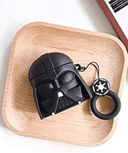 Airpods 1 ve 2. Nesil Uyumlu Star Wars Darth Vader Tasarımlı Silikon Koruyucu Kılıf