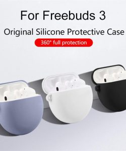 Huawei FreeBuds 3 Bluetooth Kulaklık İçin Silikon Koruyucu Kılıf Kancalı Model