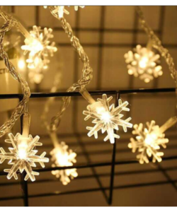 Kar Tanesi 5m 28 Led Gün Işığı Kar Tanesi:4cm PİLLİ 2 KADEMELİ