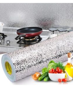 Yapışkanlı Kolay Silinebilir Mutfak Tezgah Üstü Folyo Gümüş 40cm*10m