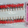 24'lü Kırmızı Kalpli Ahşap Mandal 3.5cm (24'lü Set-10 Paket)