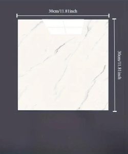 BEYAZ MERMER DESENLİ ALÜMİNYUM PLASTİK DUVAR STİCKER (30*30)