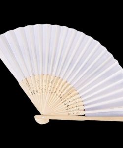 Ahşap Beyaz Kağıt Yelpaze