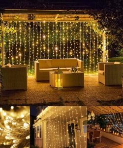 3*2 Perde Led Sarı Işık