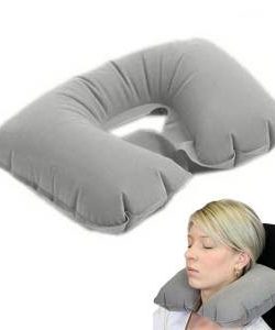 Şişme Seyahat Yastığı Gri Lacivert