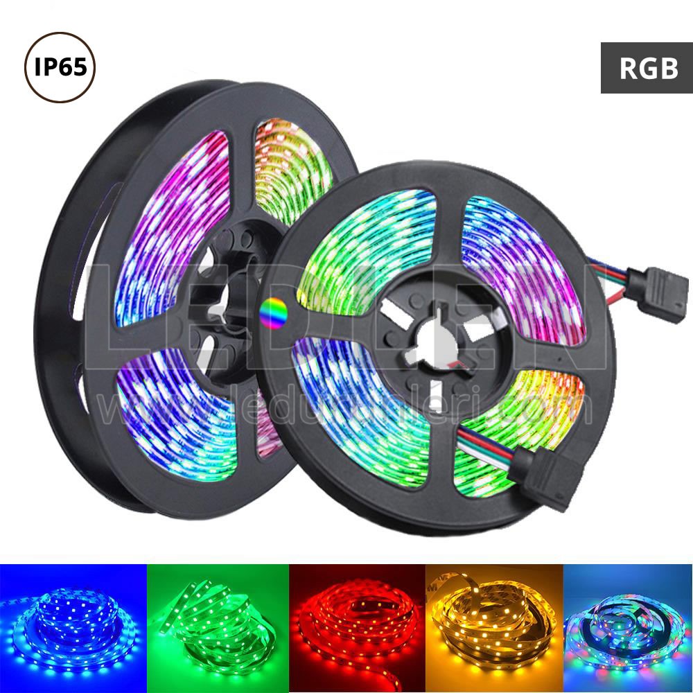 Rgb Şerit 5 Metre 16 Renkli Kumandalı Adaptörlü Çift Taraflı Bant - Görsel 4