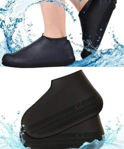 Silikon Ayakkabı Kılıfı Kaymaz Su Kir Geçirmez   M Beden Siyah
