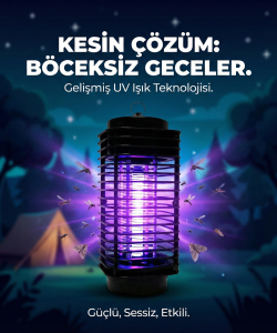 Elektrikli Sinek Öldürücü Cihaz Cız Lamba Mor Işık