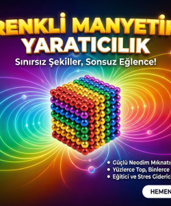 Sihirli Manyetik Toplar Dyum Mıknatıs Küp Bilye 216 Adet Cube Küp Dymium