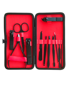 Nordmende 13 Parça Çantalı Manikür Pedikür Seti El Ayak Tırnak Bakım Seti Cımbız Makas Siyah Nokta Temizleme Batık Tırnak Engelleme Aparatı
