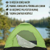 10 Kişilik Kolay Kurulumlu Kamp Çadırı (300x300x170)