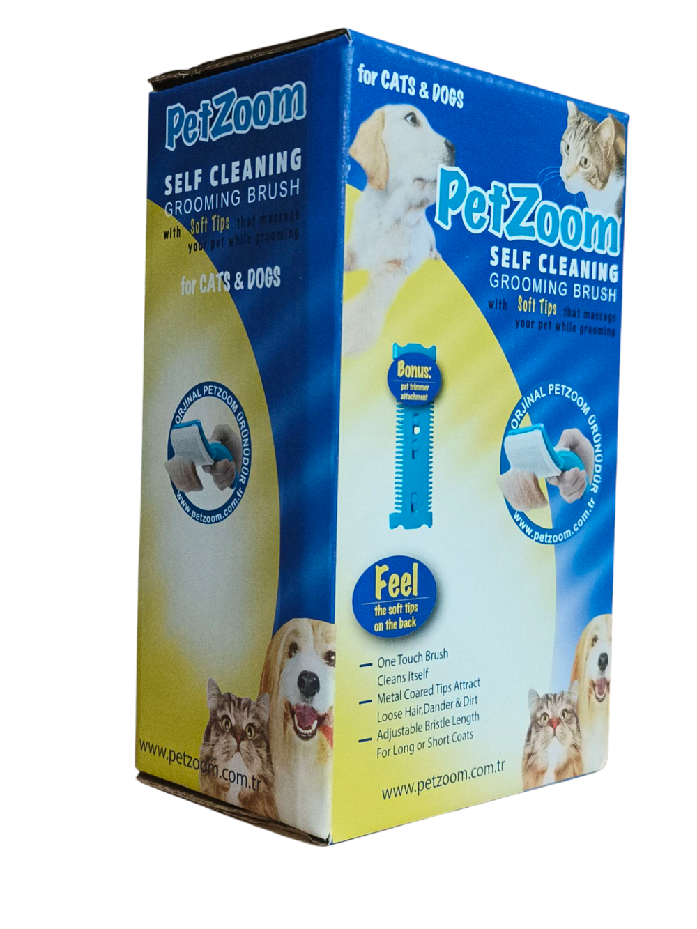 Lüks Basmalı Kedi Köpek Tarağı – Tüy Toplama ve Temizleme, Ergonomik, Kolay Kullanım - Görsel 2