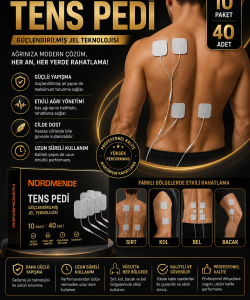 10 Paket 40 Adet Nordmende TENS Pedi 5×5 cm Kablolu Elektrot Ped – Yumuşak ve Esnek Medikal Ped