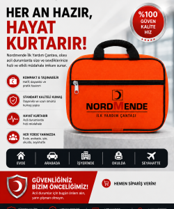 Nordmende İlk Yardım Çantası Acil Müdahale Seti – Araç, Ev, Ofis ve Seyahat İçin