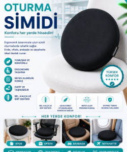 Ortopedik Oturma Simidi Koltuk Minderi – Kuyruk Sokumu Destekli Yuvarlak Oturma Yastığı