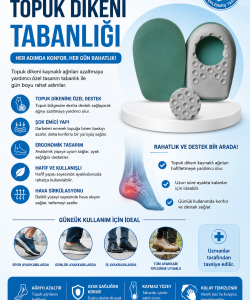 Ortopedik Topuk Dikeni Tabanlığı – Yumuşak Sünger Destekli Şok Emici Ayakkabı İçi Tabanlık